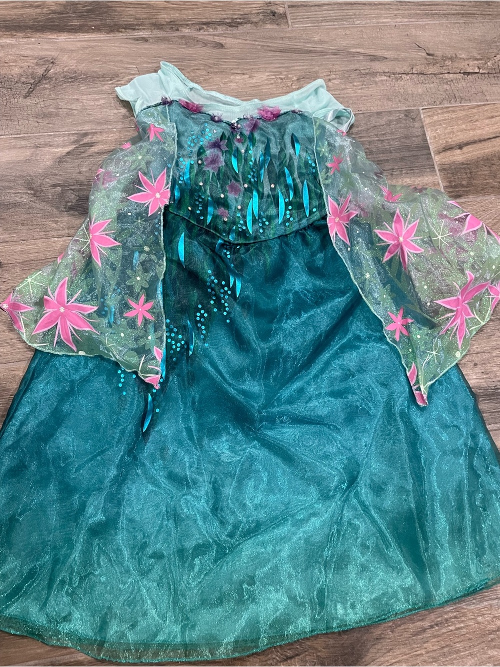 Disney Frozen Fever Elsa Floral Fairy Costume Dress size 4
